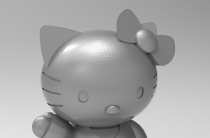 Hello+Kitty貓3D打(da)印模型(xing)免費下載（STL格式）